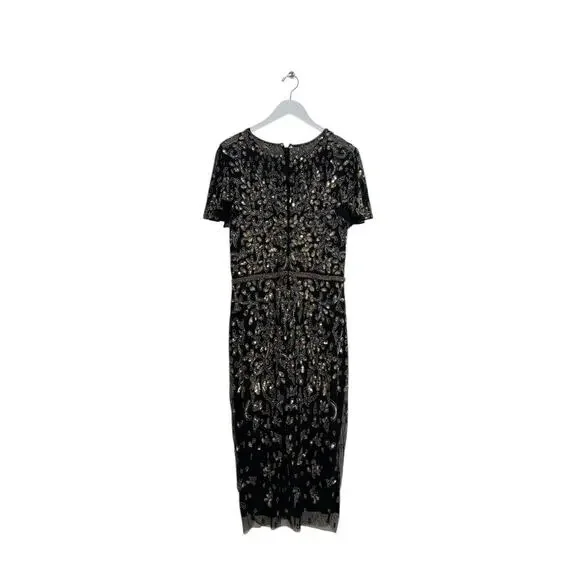 Mac Duggal 5727 Elegant Beaded Sequin Embellished Midi Dress‎ Size 12 $498 - Picture 5 of 7